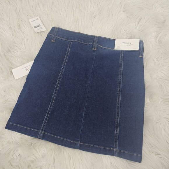 NWT ADRIANO GOLDSCHMIED Sz12Y GIRL'S THE COLETTE BUTTON FRONT STRETCH DENIM SKIR - Picture 5 of 5